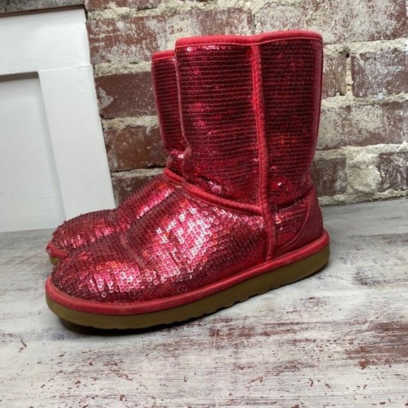 ugg red sequin boots